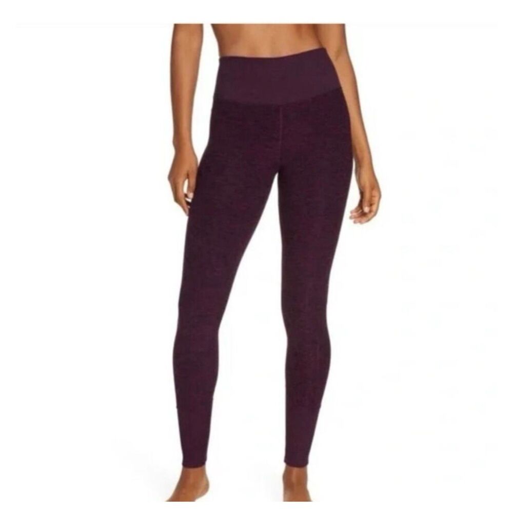 Alo Yoga High Waist Alosoft Lounge Leggings Heather Plum Purple Women's XS